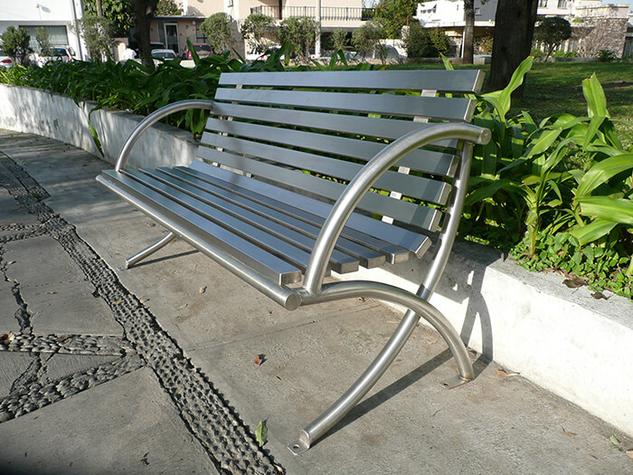 stainless steel bench outdoor